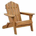 Fauteuil de jardin Adirondack 98 x 78 x 95 cm en bois marron dossier incliné