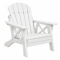 Fauteuil Adirondack 83 x 79 x 95 cm en bois blanc pour extérieur style classique