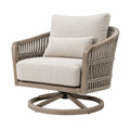 Fauteuil de jardin pivotant 82 x 86 x 88 cm en corde tressée beige